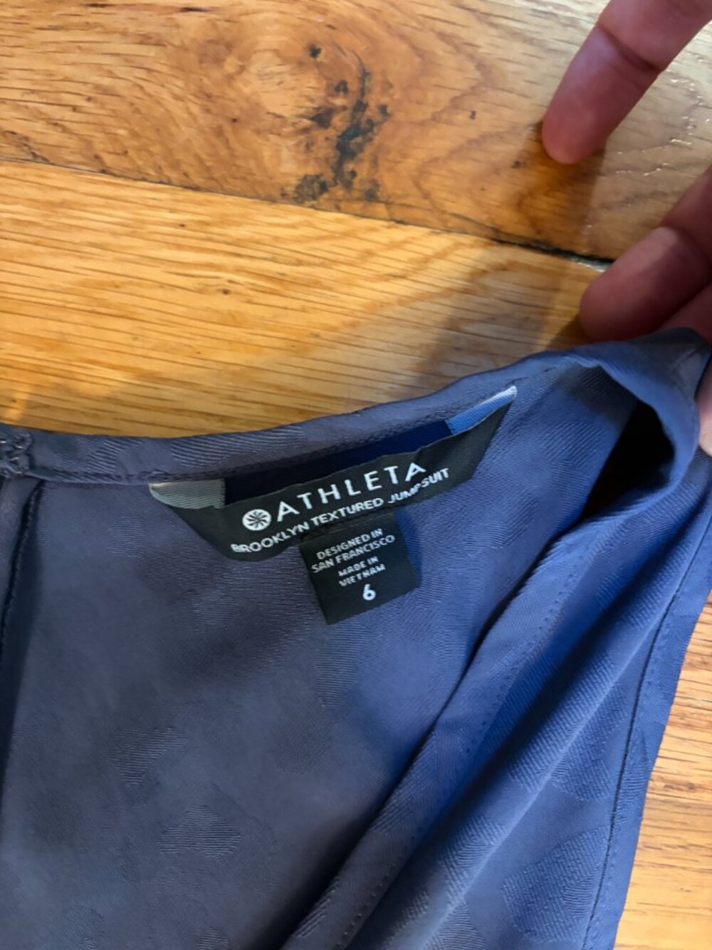 Athleta Royal Blue Sleeveless Jumpsuit - Picture 3 of 5